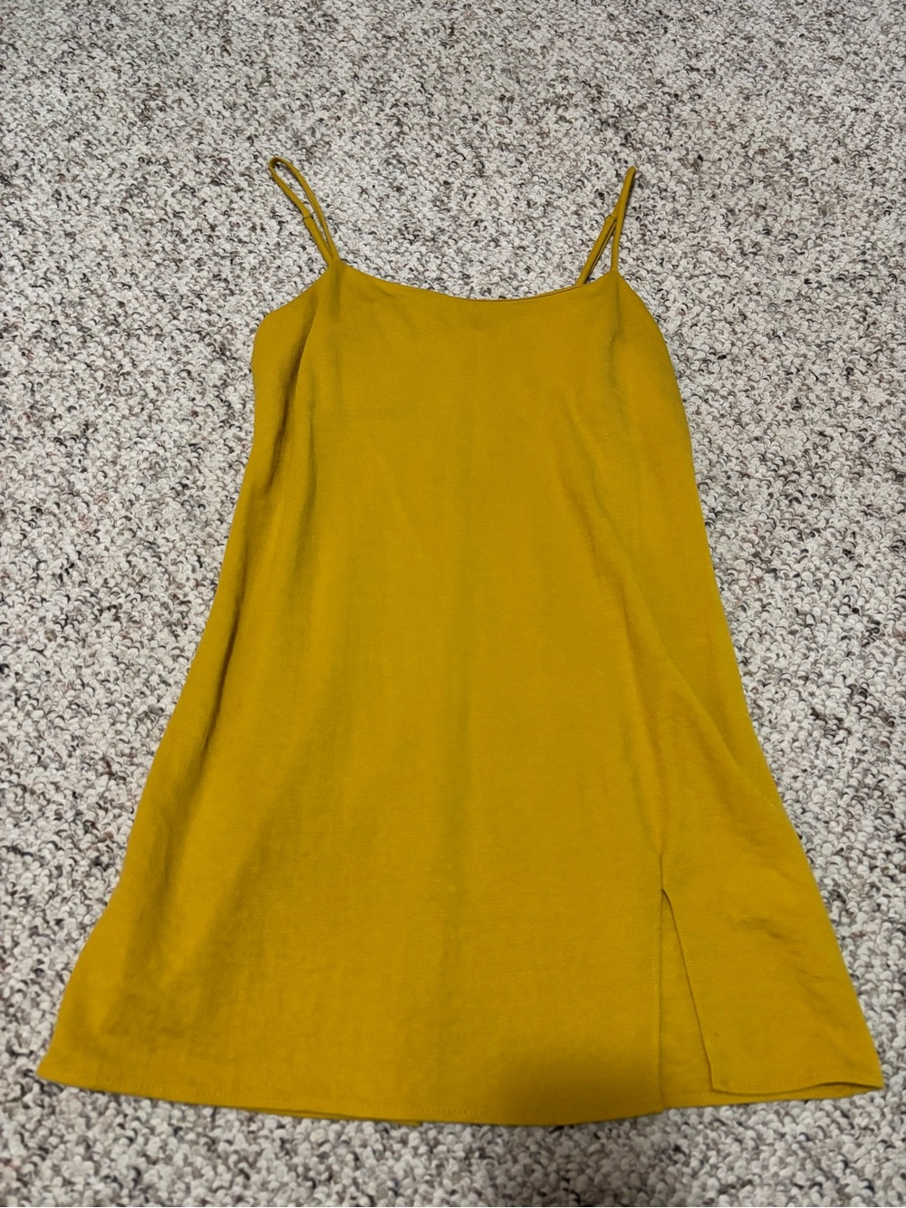 Mustard Yellow Spaghetti Strap Swim Coverup Slip
